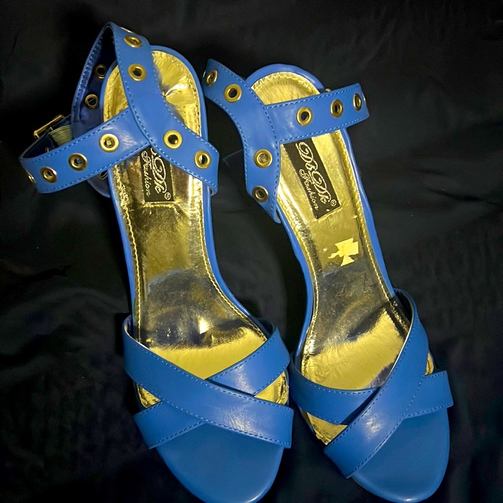 Luxury blue heels.